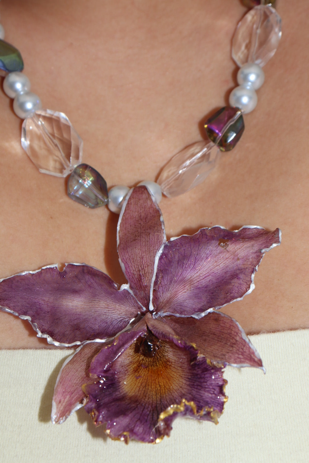 🌺 Real Orchid Necklace / Sienna