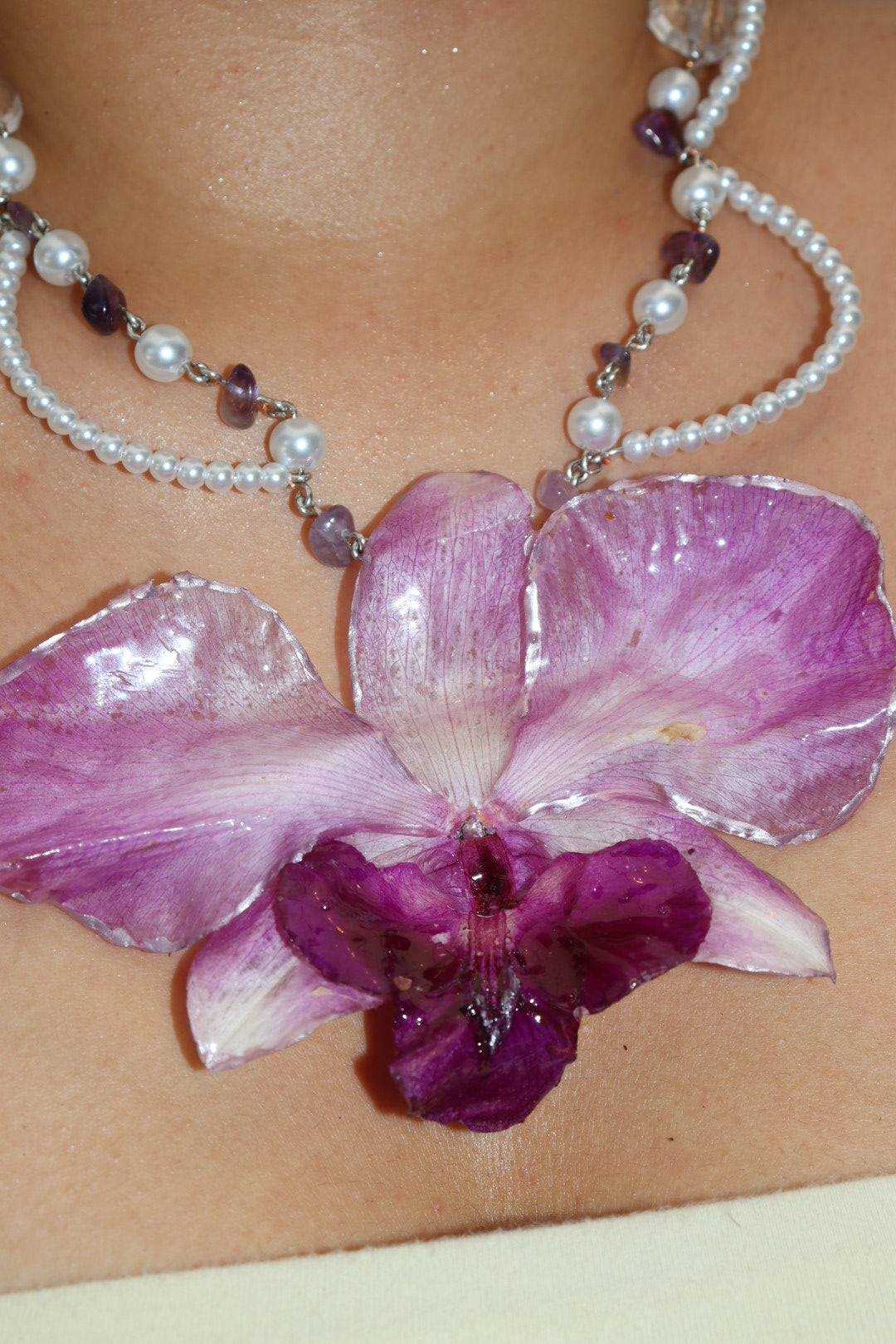 🌸Purple Dream / real orchid necklace