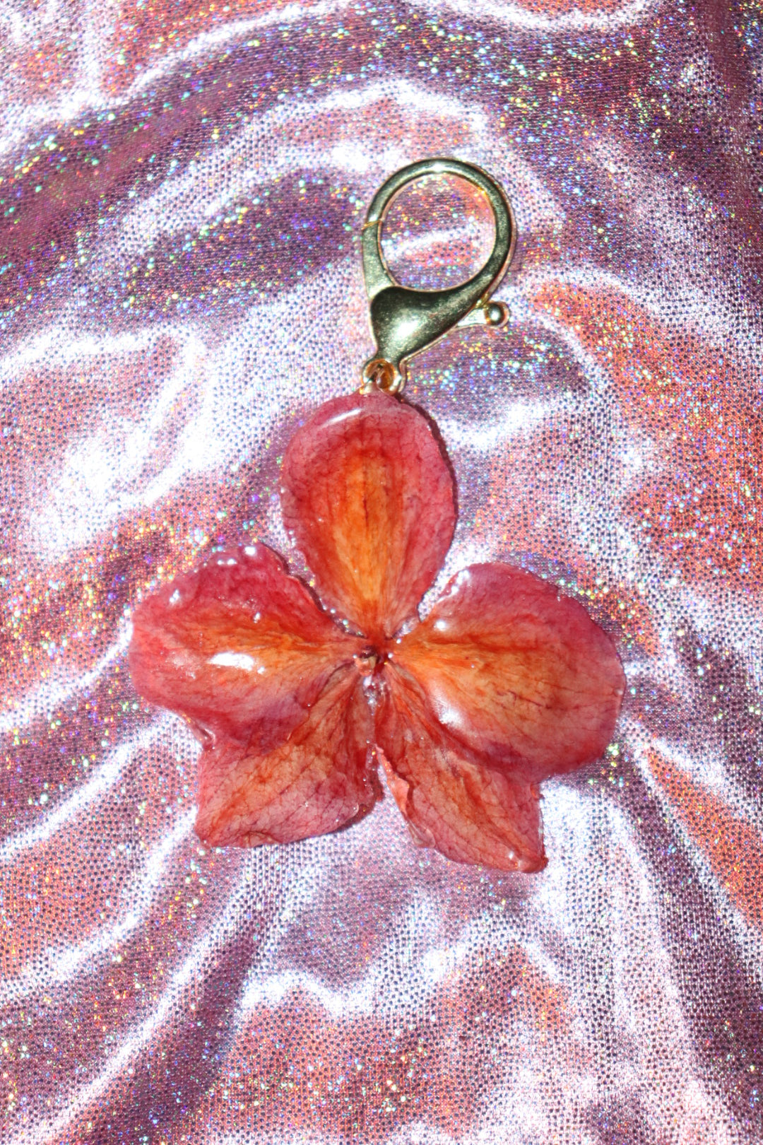 🌺 orange / key chain