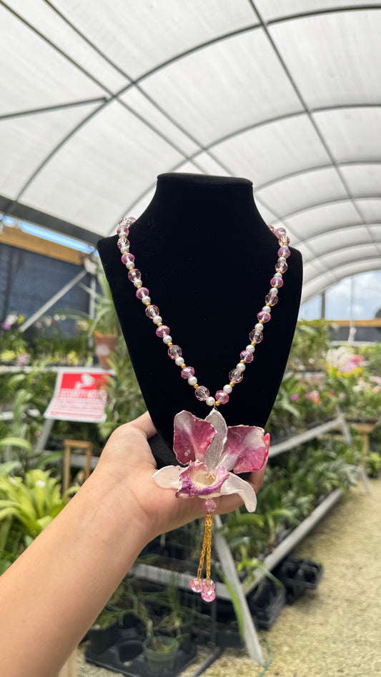 🌺Real Orchid / Dragon Hybrid Necklace
