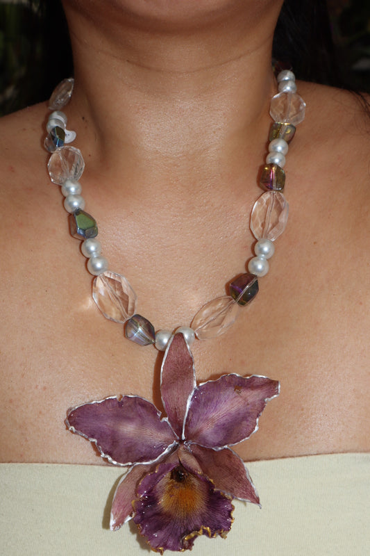 🌺 Real Orchid Necklace / Sienna